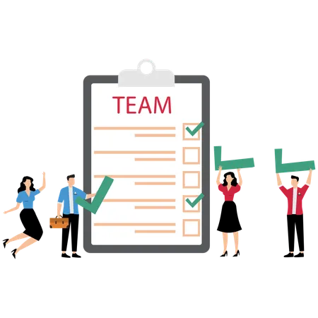 Business team working together  Illustration