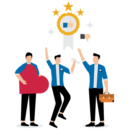 Business team working together  Illustration