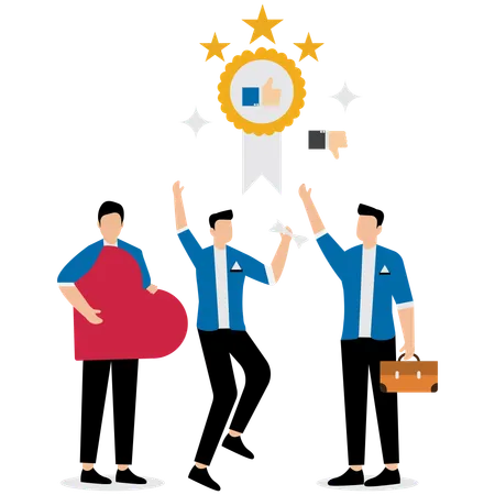 Business team working together  Illustration