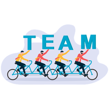 Business team working together  Illustration