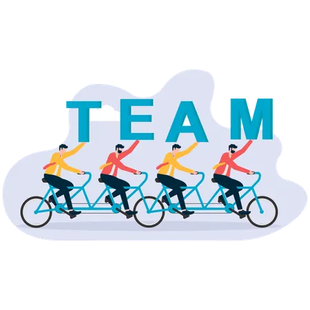 Business team working together  Illustration