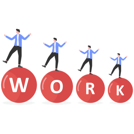 Business team working together  Illustration