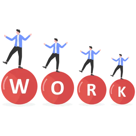 Business team working together  Illustration