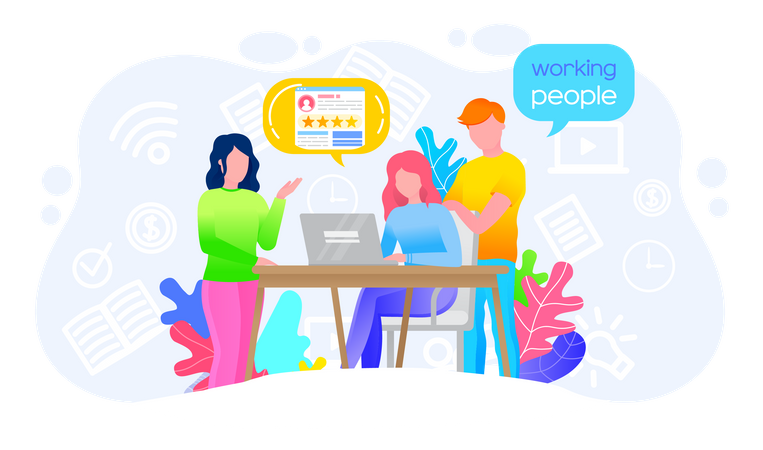 Business team working together  일러스트레이션
