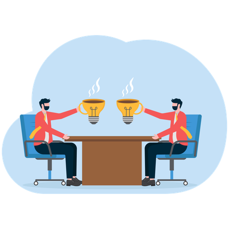 Business team works together for business ideas  Illustration