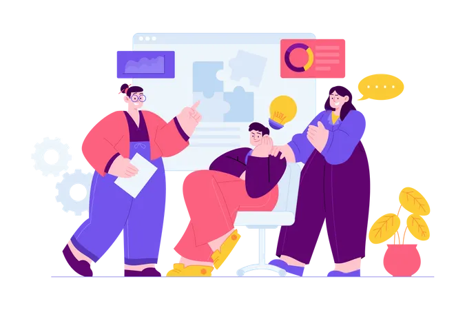 Business teamwork  Illustration