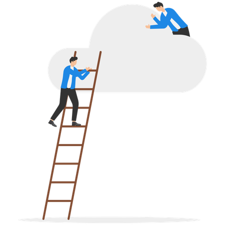 Business teamwork and partnership  Illustration