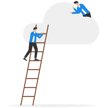 Business teamwork and partnership  Illustration
