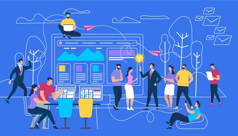 Business teamwork  Illustration