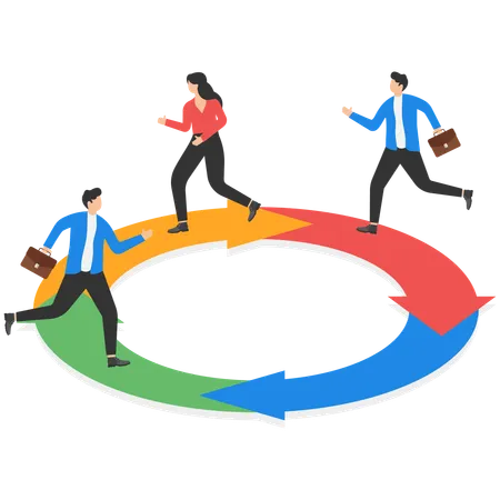 Business Teamwork  Illustration