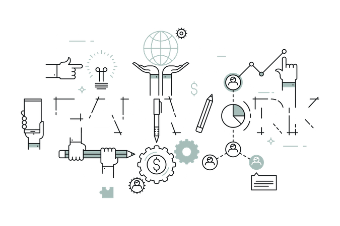 Business Teamwork  Illustration