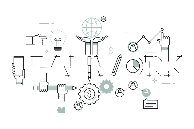 Business Teamwork  Illustration