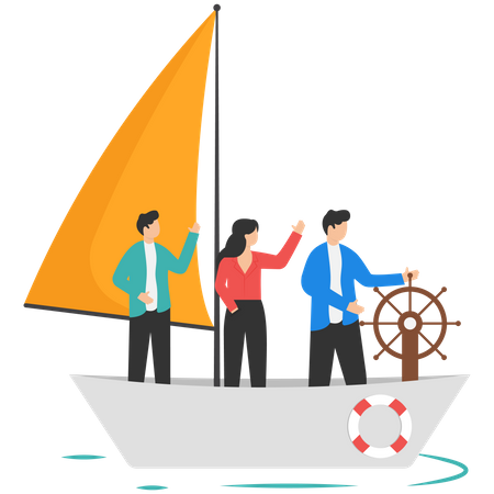 Business teamwork leadership  Illustration