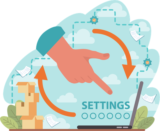 Business technical settings  Illustration