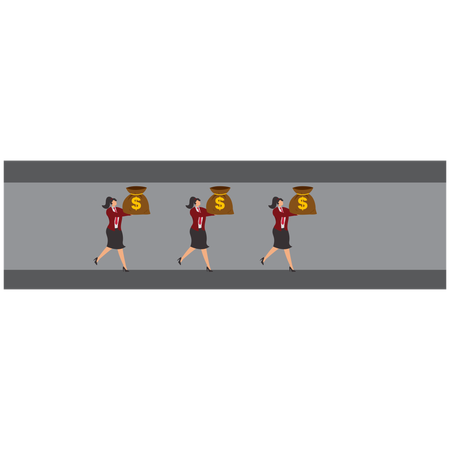 Business thief stealing money  Illustration