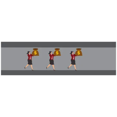 Business thief stealing money  Illustration
