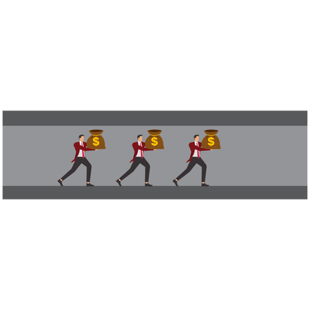 Business thief stealing money  Illustration