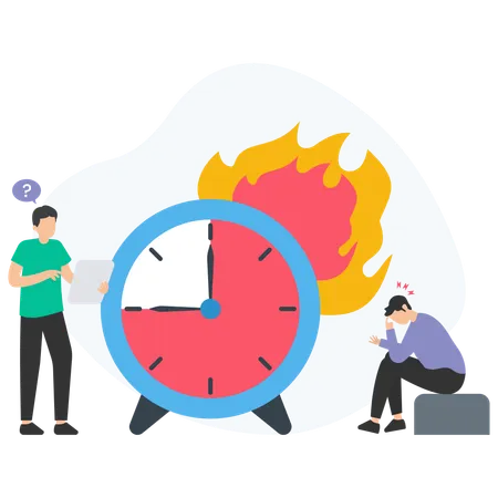 Business Time deadline  Illustration