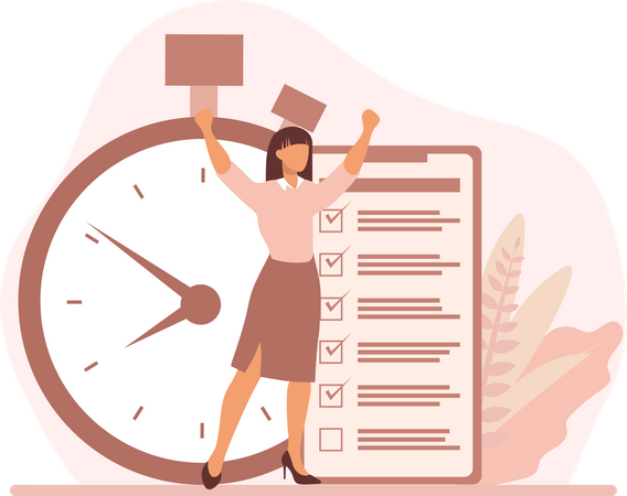 Business time management  Illustration