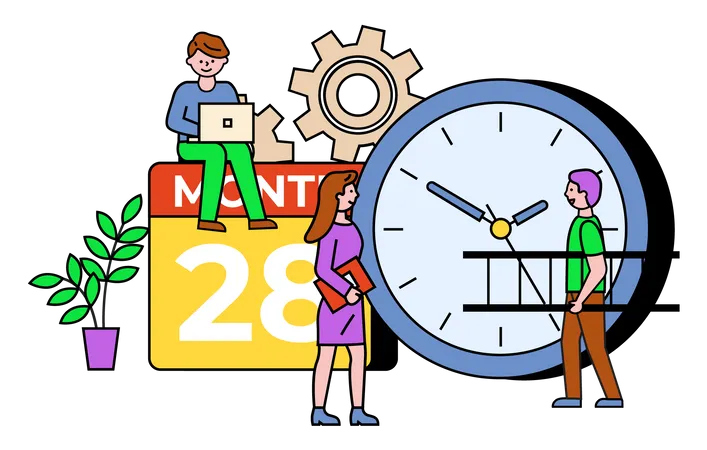 Business Time Management  Illustration