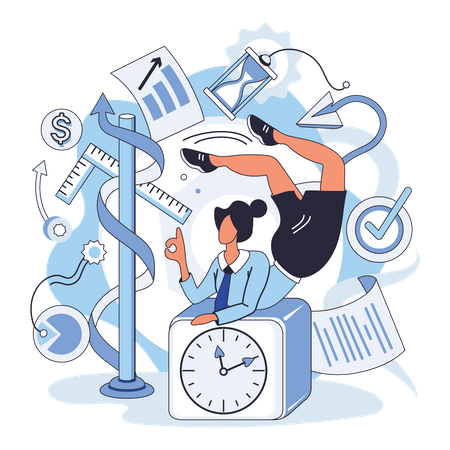 Business time management  Illustration