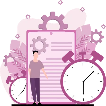 Business time management  Illustration