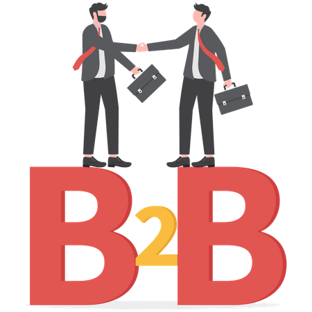 Business to business marketing Illustration