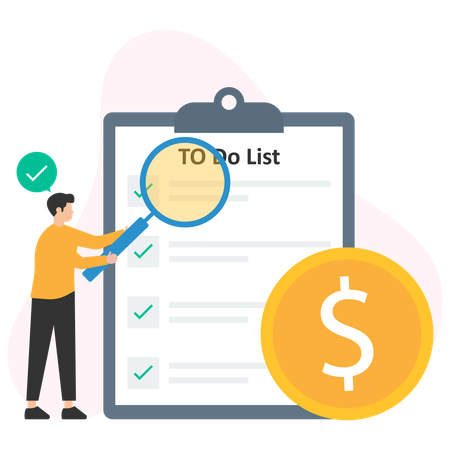 Business To Do List  Illustration