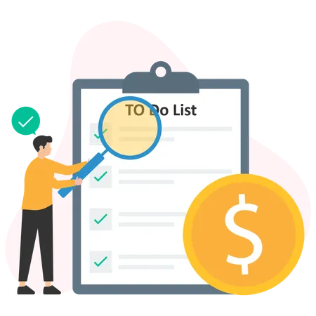 Business To Do List  Illustration