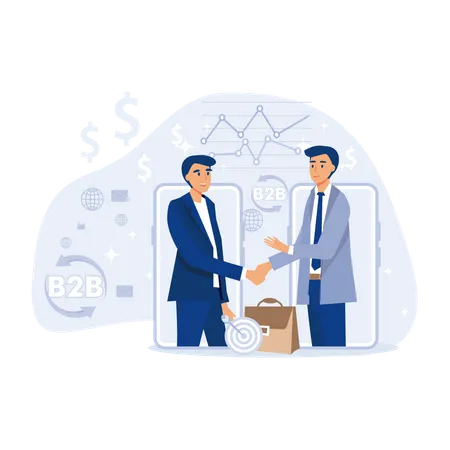 Business To Business  Illustration