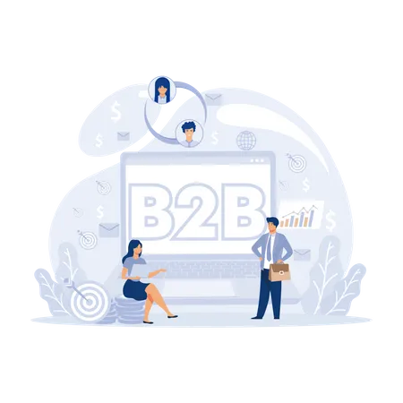 Business To Business  Illustration