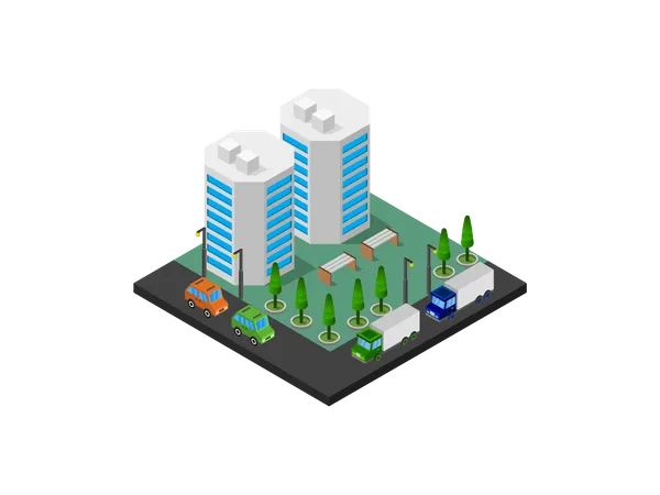 Business tower  Illustration