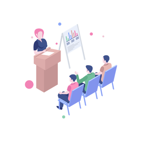 Business trainer  Illustration