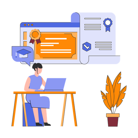 Business Training and Certification  Illustration