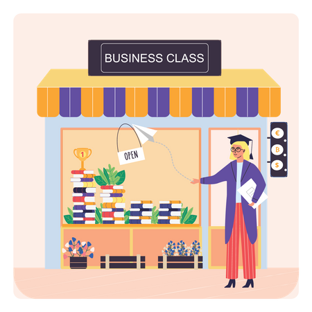 Business Training Class  Illustration