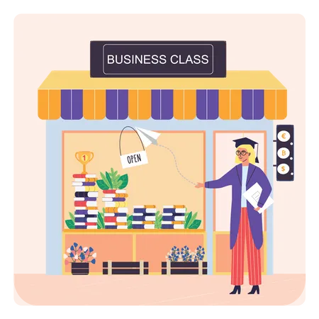 Business Training Class  Illustration