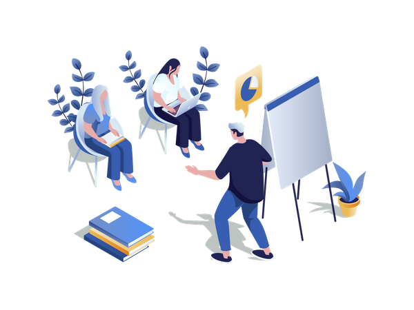 Business Training Course  Illustration