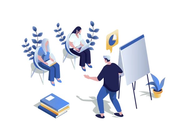 Business Training Course  Illustration