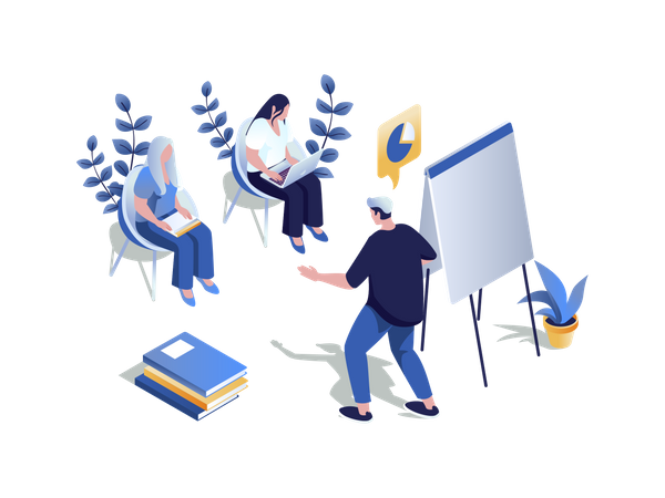 Business Training Course  Illustration