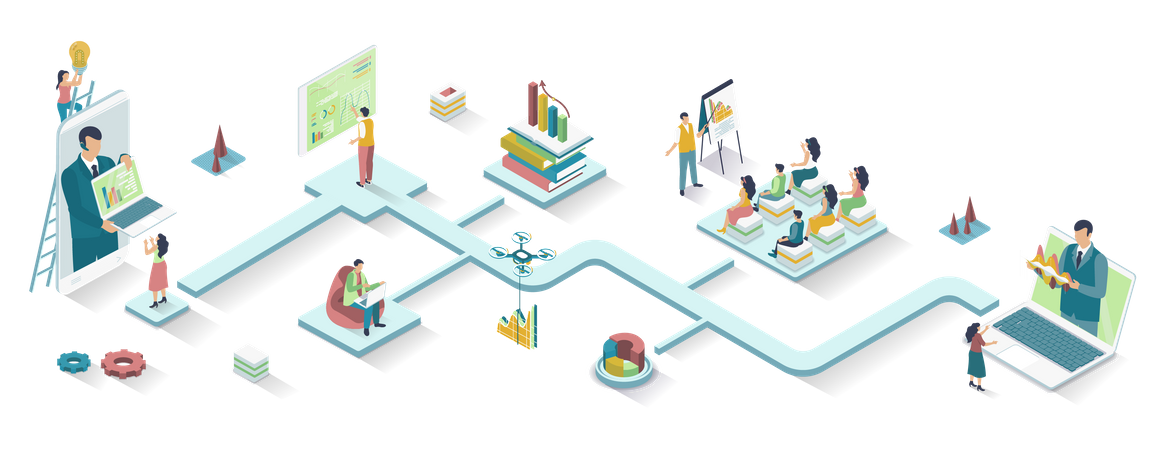 Business training  Illustration