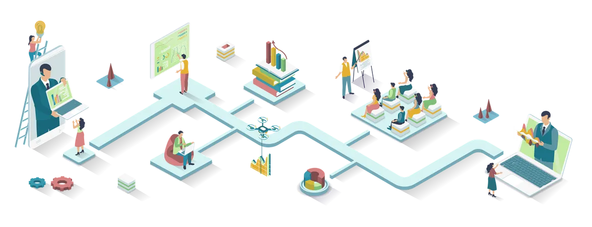 Business training  Illustration