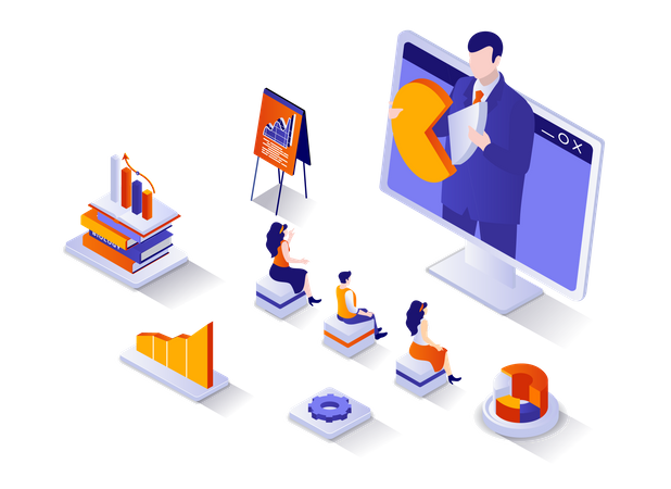 Business training  Illustration