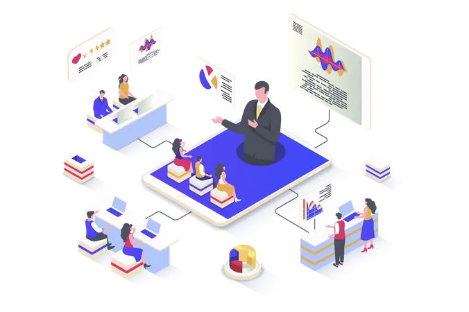 Business Training  Illustration