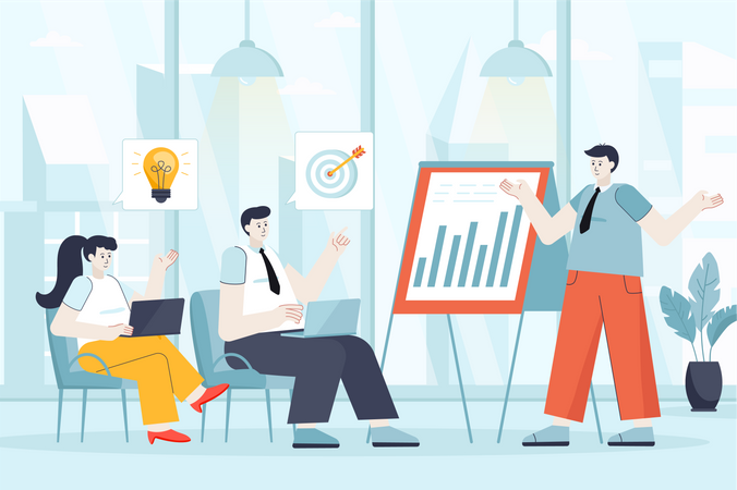 Business training  Illustration