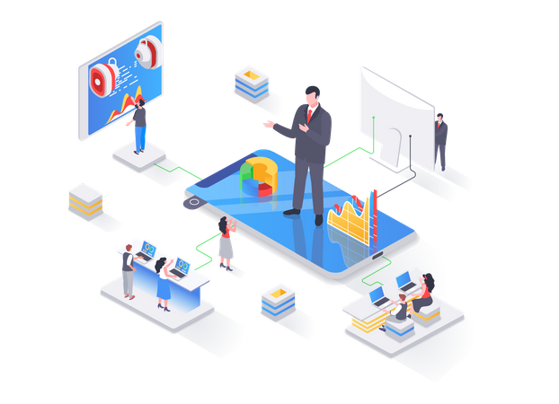 Business training  Illustration