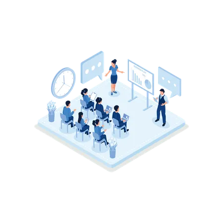 Business training or courses  Illustration