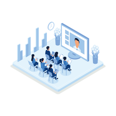 Business training or courses  Illustration