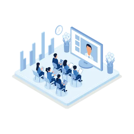 Business training or courses  Illustration