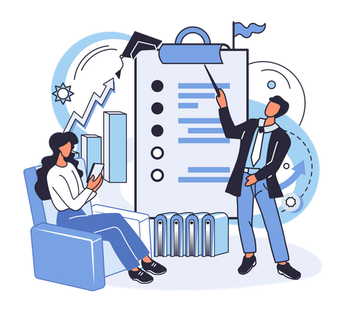 Business training program  Illustration