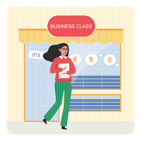 Business Training School  Illustration